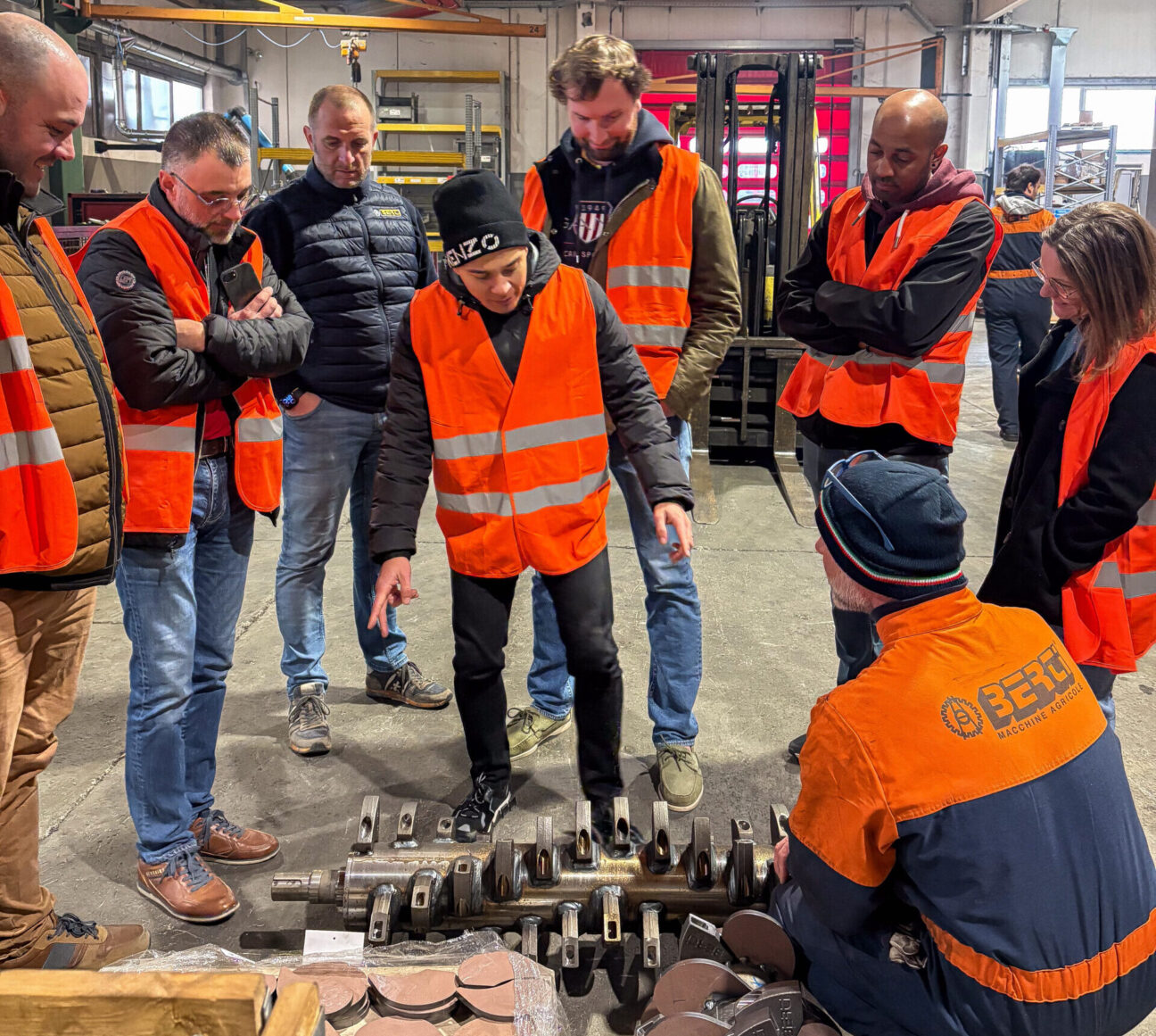 Rotore di trinciatrici durante la visita in azienda